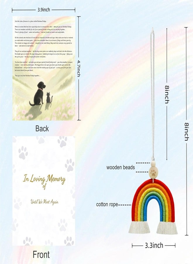 molxiobul Pet Memorial Gifts, Rainbow Bridge Ornament for Dog Cat, Loss of Dog Cat Sympathy Gift, Pet Sympathy Gift for Sympathy, Grief - Image 2