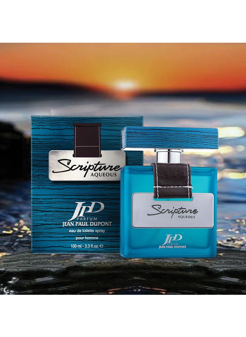 Jean Paul Dupont Scripture Aqueous Eau de Toilette For Men 100ml  - Image 2