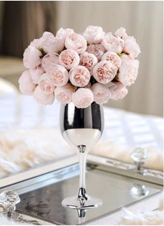 Kutis 1-Bundle Artificial  Little Rose Bouquet/Simulation Rose Bouquet Suitable for Home Living Room Bedroom Dining Room Party Decoration Pink 22 x 31 Centimeter  - Image 3