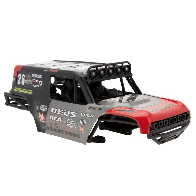 MEUS RACING مجموعة هيكل شاسيه MEUS Racing MB18 TRX4M لسيارة Traxxas TRX4M Defender Bronco K10 F150 High Trail 118 RC Crawler ترقيات الأجزاء أحمر وأسود - Image 2