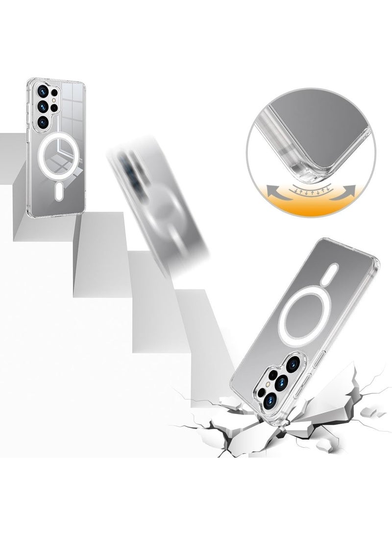 Clear Case Compatible with Samsung Galaxy S26 Ultra 5G Magnetic Compatible with MagSafe, Shock Absorption TPU Edges and Anti-Yellow Hard PC Back - Image 5