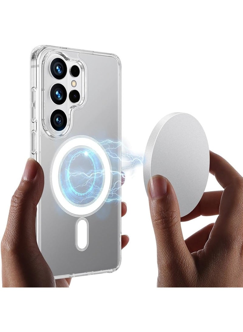 Clear Case Compatible with Samsung Galaxy S26 Ultra 5G Magnetic Compatible with MagSafe, Shock Absorption TPU Edges and Anti-Yellow Hard PC Back - Image 3