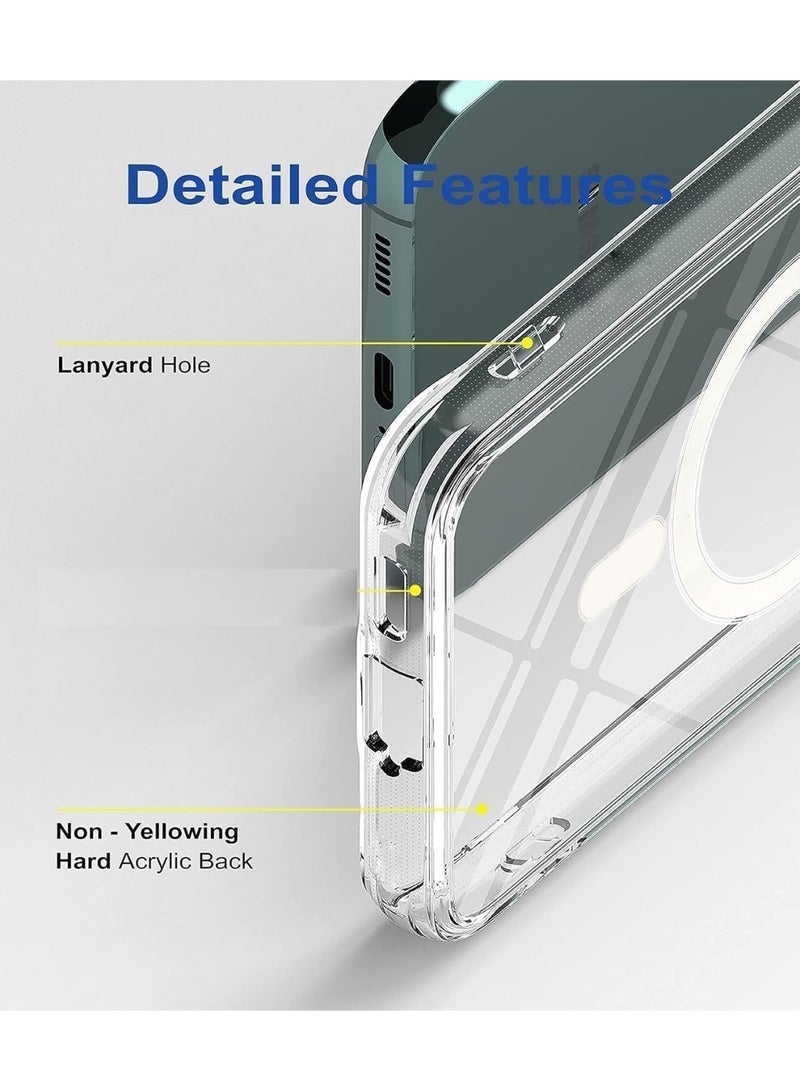 Clear Case Compatible with Samsung Galaxy S26 Ultra 5G Magnetic Compatible with MagSafe, Shock Absorption TPU Edges and Anti-Yellow Hard PC Back - Image 2