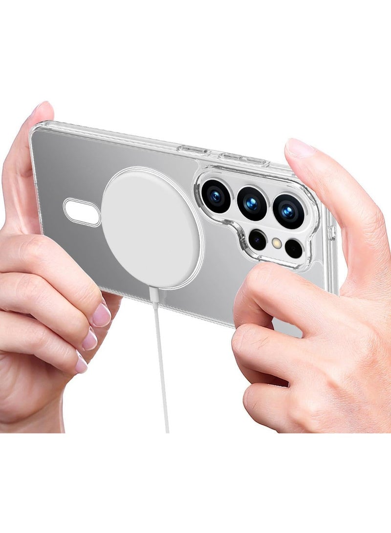 Clear Case Compatible with Samsung Galaxy S26 Ultra 5G Magnetic Compatible with MagSafe, Shock Absorption TPU Edges and Anti-Yellow Hard PC Back - Image 4