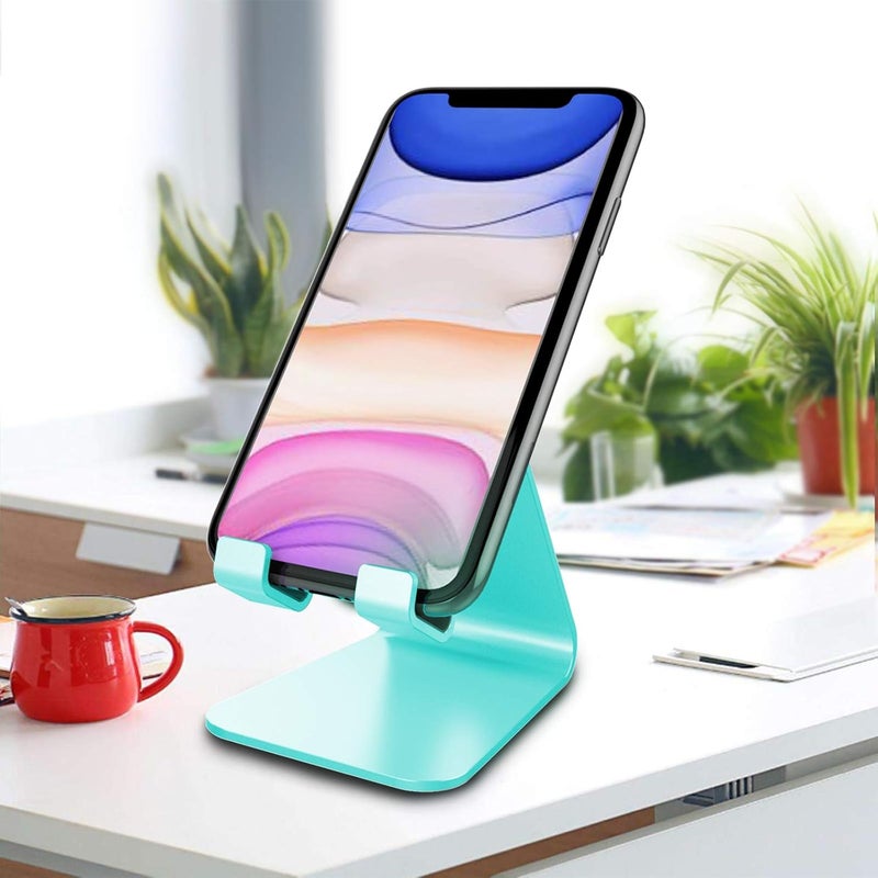 CreaDream Cell Phone Stand, Cradle, Holder,Aluminum Desktop Stand Compatible with Switch, All Smart Phone, iPhone 11 Pro Xs Max Xr X Se 8 7 6 6s Plus SE 5 5s (Mint Green) - Image 3