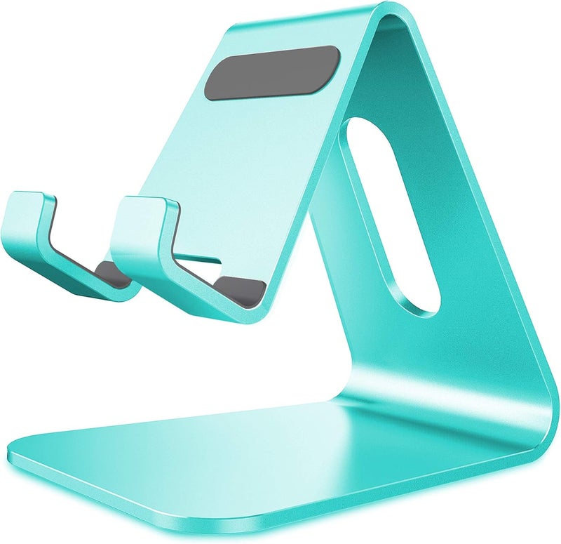 CreaDream Cell Phone Stand, Cradle, Holder,Aluminum Desktop Stand Compatible with Switch, All Smart Phone, iPhone 11 Pro Xs Max Xr X Se 8 7 6 6s Plus SE 5 5s (Mint Green) - Image 1