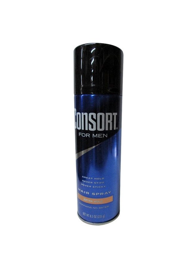 Consort For Men Hair Spray Aerosol, Extra Hold 8.30 ounce (Pack of 6) - Image 1