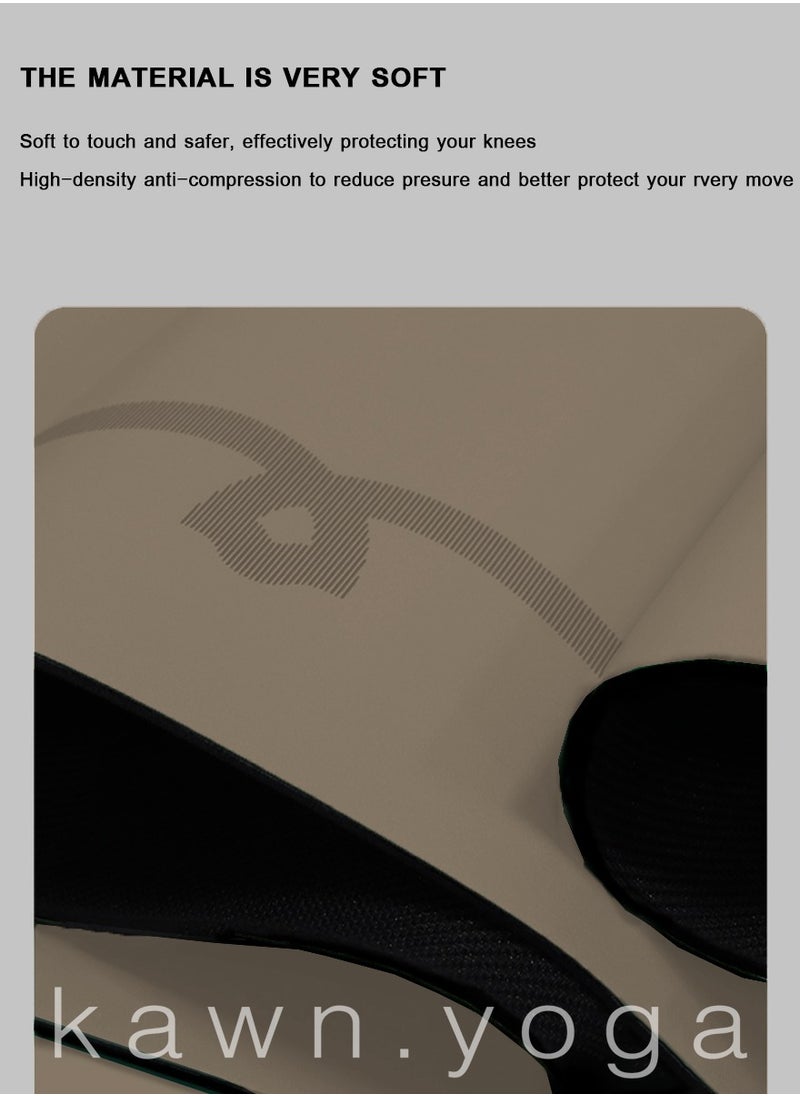 KAWN.YOGA - Beige Mat. Non-Slip. Strap Included. High Performance Material Exercise Mat Ideal For Hiit, Plates, Yoga And Other Workouts - Image 1