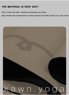 KAWN.YOGA Beige Mat. Non-Slip. Strap Included. High Performance Material Exercise Mat Ideal For Hiit, Plates, Yoga And Other Workouts  - Image 3
