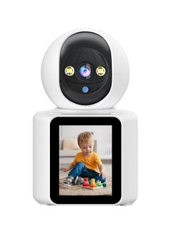 China Video Calling Camera Full HD 1080P Two Way Home Office Security Surveillance WiFi Camera With 2.8 Inch Screen For Baby Kids Elders Pets 350 Degree Night Vision Smart Motion Detection Free 32GB Card  - Image 1