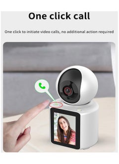 China Video Calling Camera Full HD 1080P Two Way Home Office Security Surveillance WiFi Camera With 2.8 Inch Screen For Baby Kids Elders Pets 350 Degree Night Vision Smart Motion Detection Free 32GB Card  - Image 3