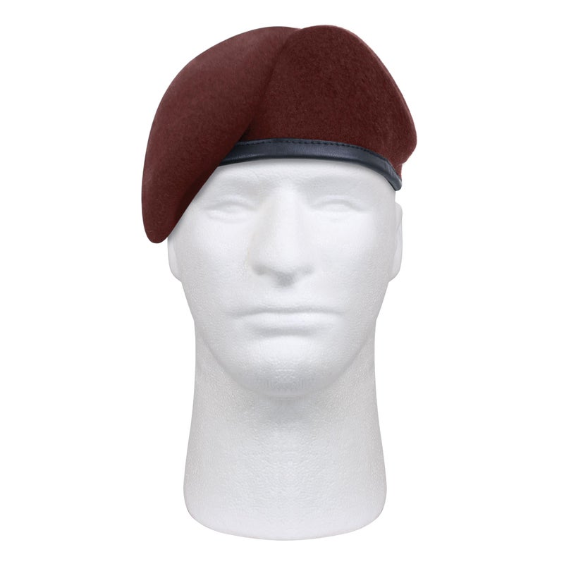 Rothco PreShaved Inspection Ready Beret Rugged Wool Hat Ready for Duty Maroon 6 34 - Image 2