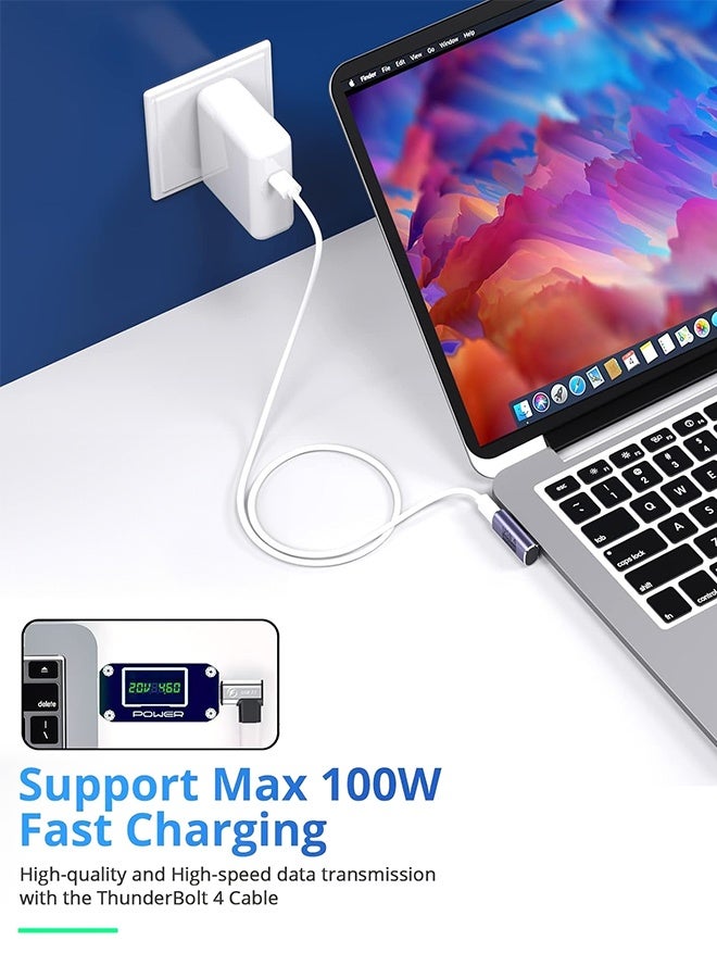 Tersely [3 Pack] 90° USB-C Adapter, USB C Male to Type C Female Right Angle 40Gbps 100W Thunderbolt 3/4/5 Extender for iPhone 17/16/15, MacBook, Steam Deck, Switch & USB-C Laptops - Image 5