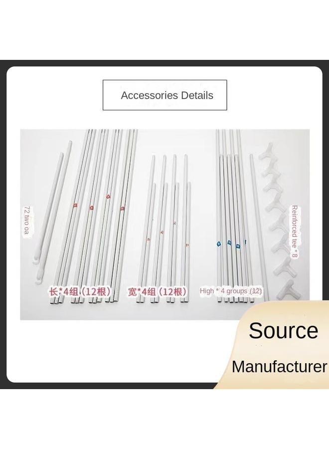 Bluejw Baking Paint Telescopic Bracket Student Shading Bed Curtain Mosquito Net Rod High Load-bearing Thickened Dormitory Upper And Lower Balls Universal Shelf - Image 2