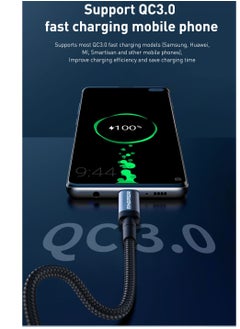 Faster 60W USB-C to C Fast Charging Cable 1 Meter - QC 3.0 Type-C Cable for iPhone, Android, Macbook, Laptop - Braided Long Charger Cable for PD Fast Charging - Thick and Durable  - Image 3