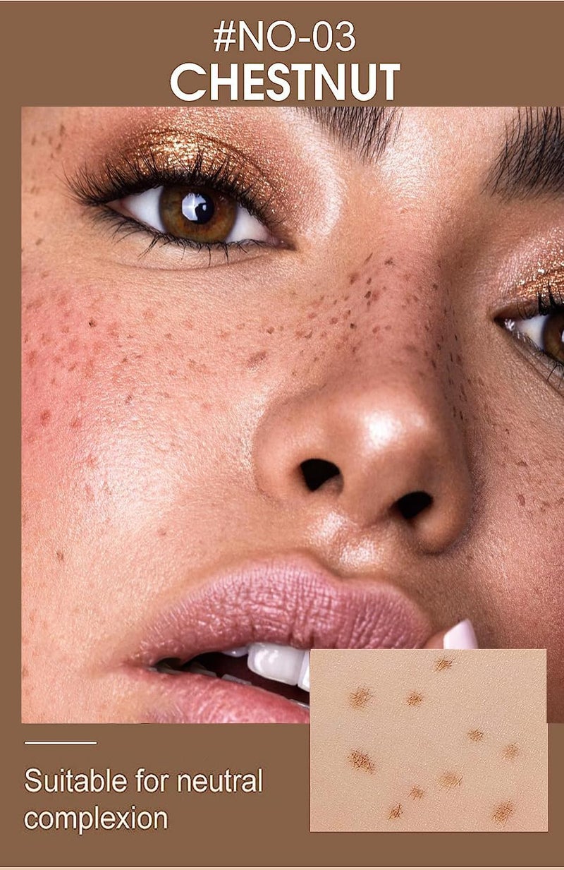AKARY Freckle Pen Professional Lifelike Face Concealer Point Out Natural Waterproof Longlasting Soft Artificial Freckles Fine Makeup Freckle Pen Life Face Decoration (#03 Chestnut) - Image 4