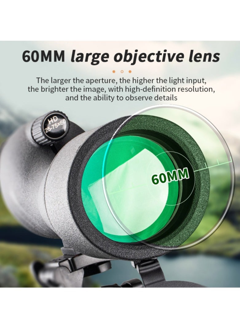 Generic - Spotting Scope, Powerful Monocular Zoom Telescope, High Definition Waterproof Scope, High Magnification Telescope For Bird Watching Hunting Target, (1pc, Only Monocular) - Image 1