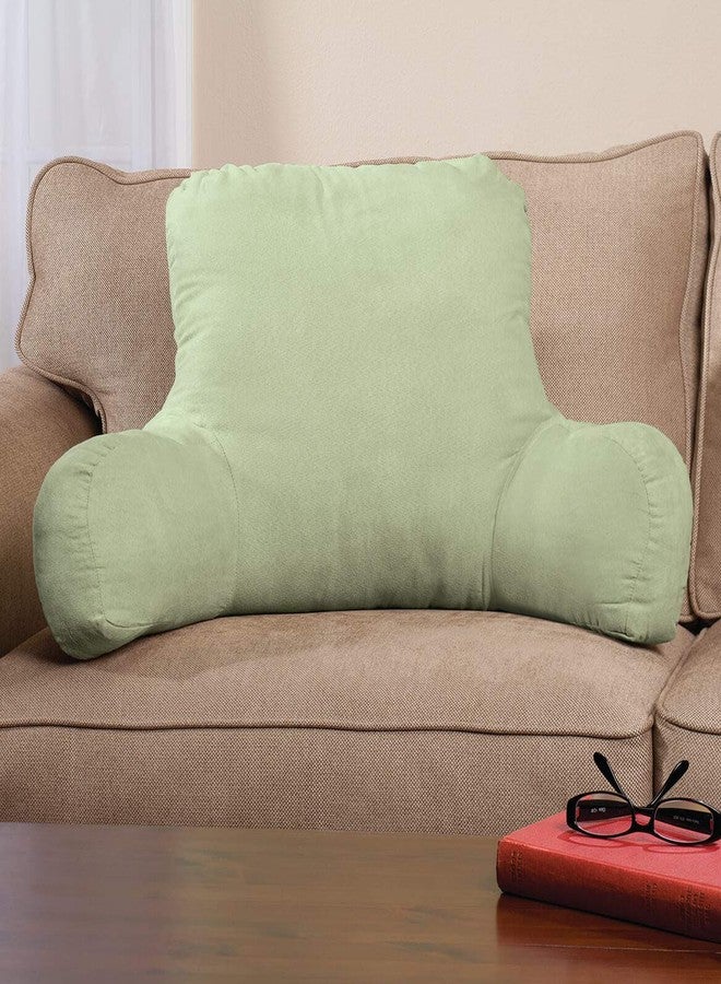 WalterDrake Backrest Pillow - Large Firmly Stuffed Sitting Support Bed Pillow with Arms for Comfort While Reading & Relaxing -Foam Filled for Adults, Teens and Kids - Sage Green - Image 2