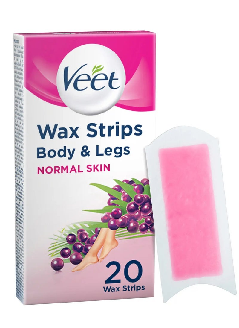 Veet Wax Strips For Normal Skin 20 Pieces