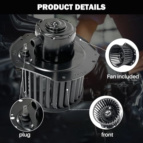 Aspligo 700103 AC Heater Blower Motor Fan Fit for GMC C1500 C2500 C3500 K1500 K2500 K3500 Yukon Safari G15 G25 G35 for Chevy Astro C1500 C2500 C3500 K1500 K2500 K3500 Tahoe Camaro Corvette Front Side - Image 3