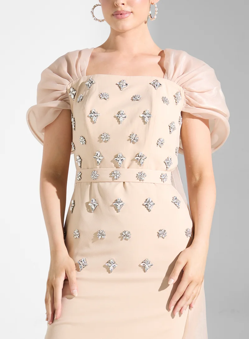 Akadia Fashion Embellished Evening Dress