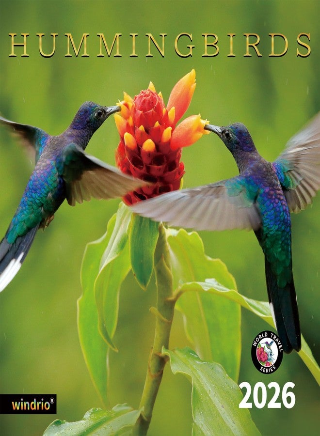 windrio 2026 Wall Calendar,Calendar 2026, November 2025 - December 2026, Wall Calendar Hummingbird, 12" x 24" Opened,Full Page Months Thick & Sturdy Paper for Calendar Organizing & Planning - Image 1