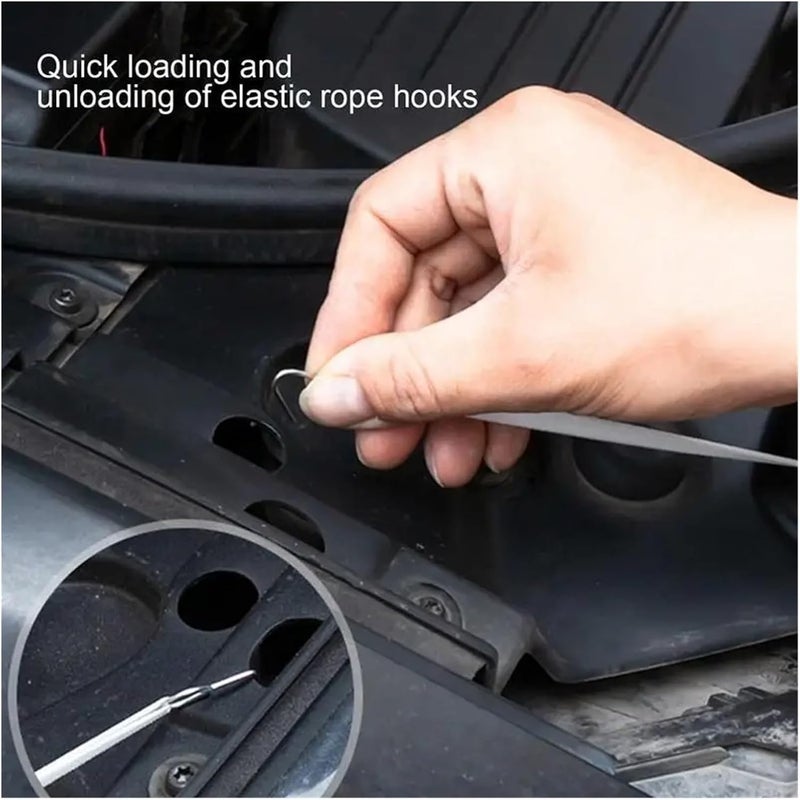 Vehicle Radiator Bug Screen for Honda Civic 4DR Sedan 2006-2011, Blocks Catkins Leaves Mud Sand Auto Condenser Protector Front Grille Insert Cover,2pc-Black White - Image 5