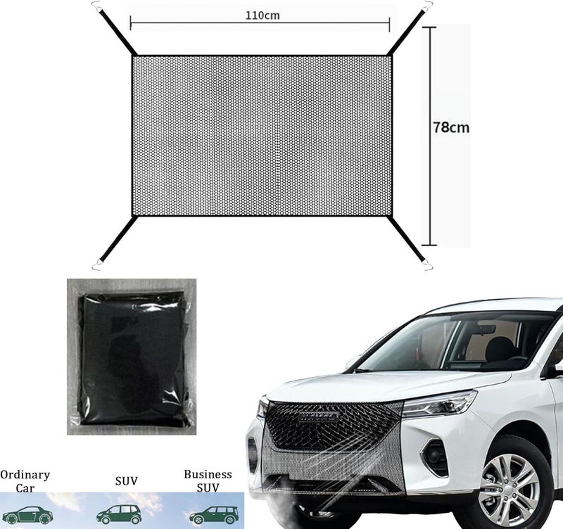 Vehicle Radiator Bug Screen for Honda Civic 4DR Sedan 2006-2011, Blocks Catkins Leaves Mud Sand Auto Condenser Protector Front Grille Insert Cover,2pc-Black White - Image 2