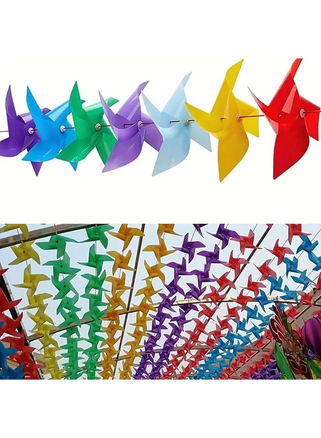 53 Pcs Colorful DIY Windmills Outdoor Decoration For Yards Gardens Halloween Christmas Party - Image 2