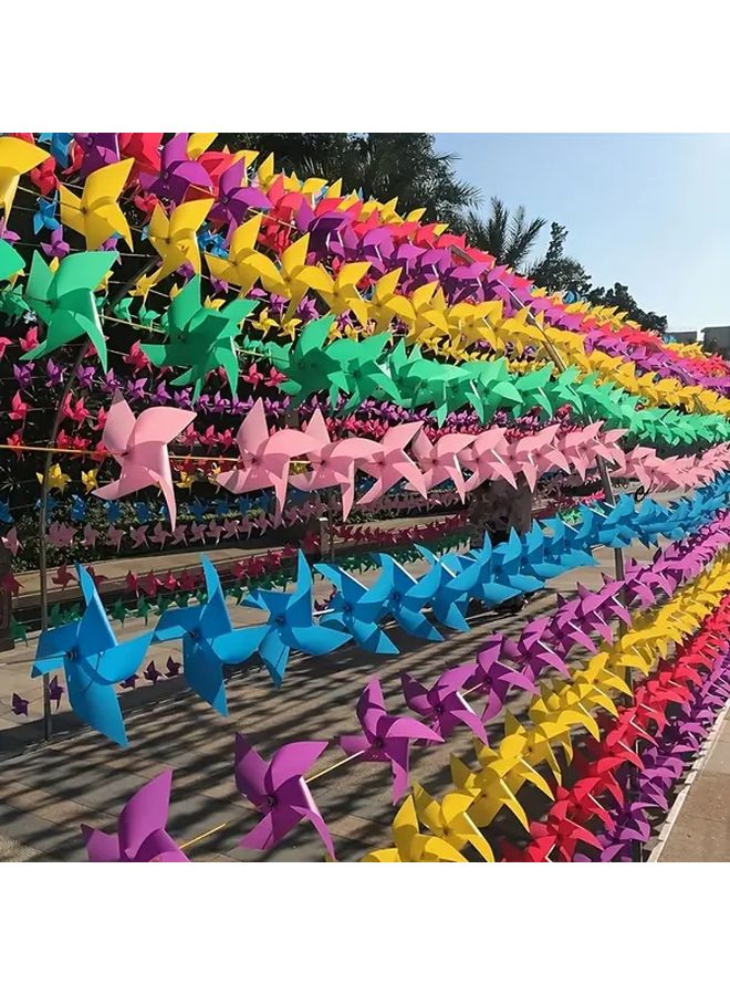 53 Pcs Colorful DIY Windmills Outdoor Decoration For Yards Gardens Halloween Christmas Party - Image 3