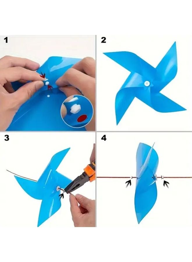 53 Pcs Colorful DIY Windmills Outdoor Decoration For Yards Gardens Halloween Christmas Party - Image 5