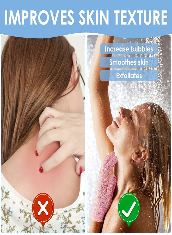 MADHYA Heavy Exfoliate Mitts Bath Gloves for Shower, Spa, Massage and Body Scrubs, Dead Skin Cell Remover Gloves and Ingrown Hair Remover, for Body, Face, Hand and Foot, Random Color, 6 Pcs(3 Pair) - Image 4