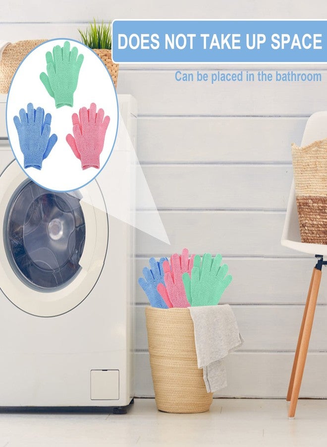 MADHYA Heavy Exfoliate Mitts Bath Gloves for Shower, Spa, Massage and Body Scrubs, Dead Skin Cell Remover Gloves and Ingrown Hair Remover, for Body, Face, Hand and Foot, Random Color, 6 Pcs(3 Pair) - Image 5