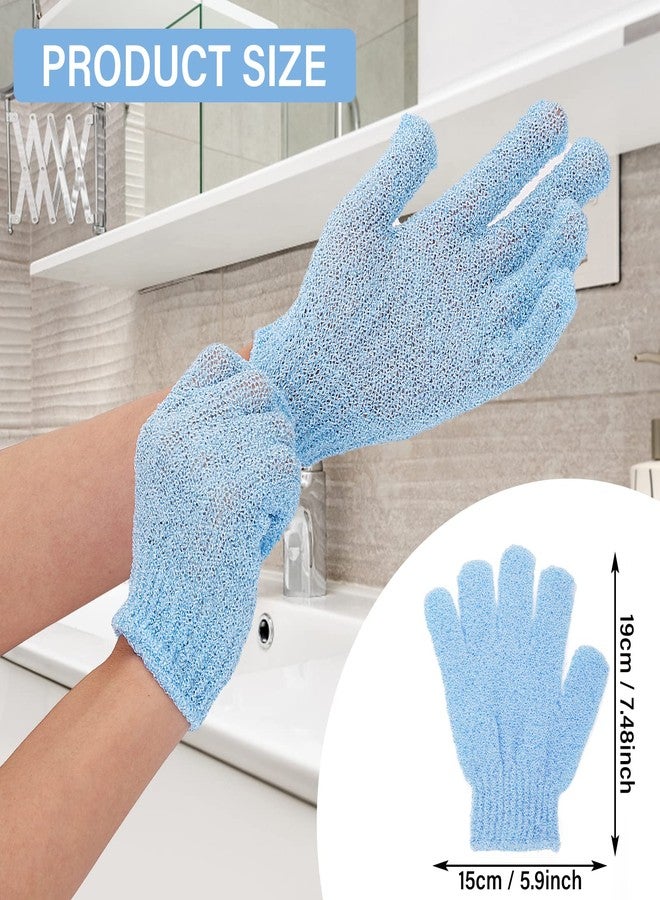 MADHYA Heavy Exfoliate Mitts Bath Gloves for Shower, Spa, Massage and Body Scrubs, Dead Skin Cell Remover Gloves and Ingrown Hair Remover, for Body, Face, Hand and Foot, Random Color, 6 Pcs(3 Pair) - Image 2