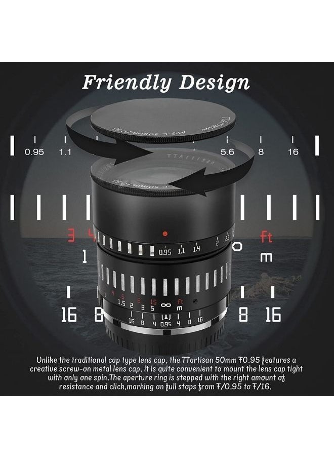 TTArtisan - TTArtisan 50mm f/0.95 APS-C Lens for Sony E - Image 1