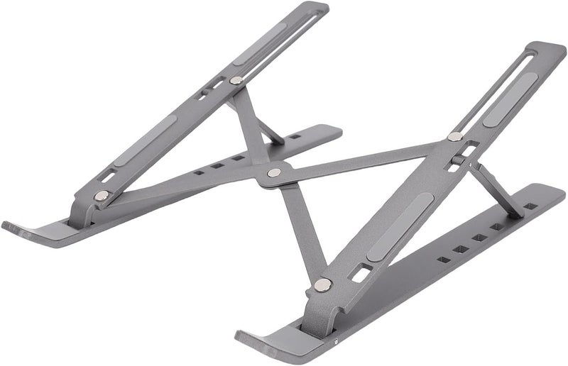 Laptop Desk Stand,Adjustable Computer Stand,Aluminum Alloy Foldable Computer Stands Holder,6 Heights Lightweight Non Slip Foldable Laptop Holder Mount for 10 to 15.6in Computers - Image 2