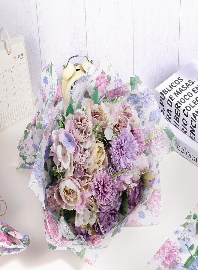 Fabllewavi 100 Sheets Hydrangea Tissue Paper, Coquette Blue Floral Wrapping Paper for Valentine's Day DIY Crafts Gift Wrapping Birthday Wedding Baby Shower Party Supplies, 13.8'' x 19.7'' - Image 4