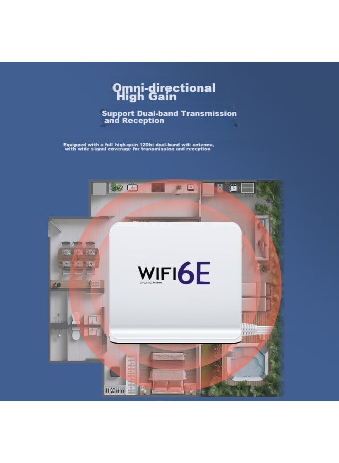 Eb-Link قاعدة هوائي تمديد بطاقة الشبكة اللاسلكية Eb-link Pcie، راوتر Wifi6e مزدوج النطاق 2.4g/5g، SMA عالي الكسب 12db مدمج، 1.2 متر أبيض - Image 2