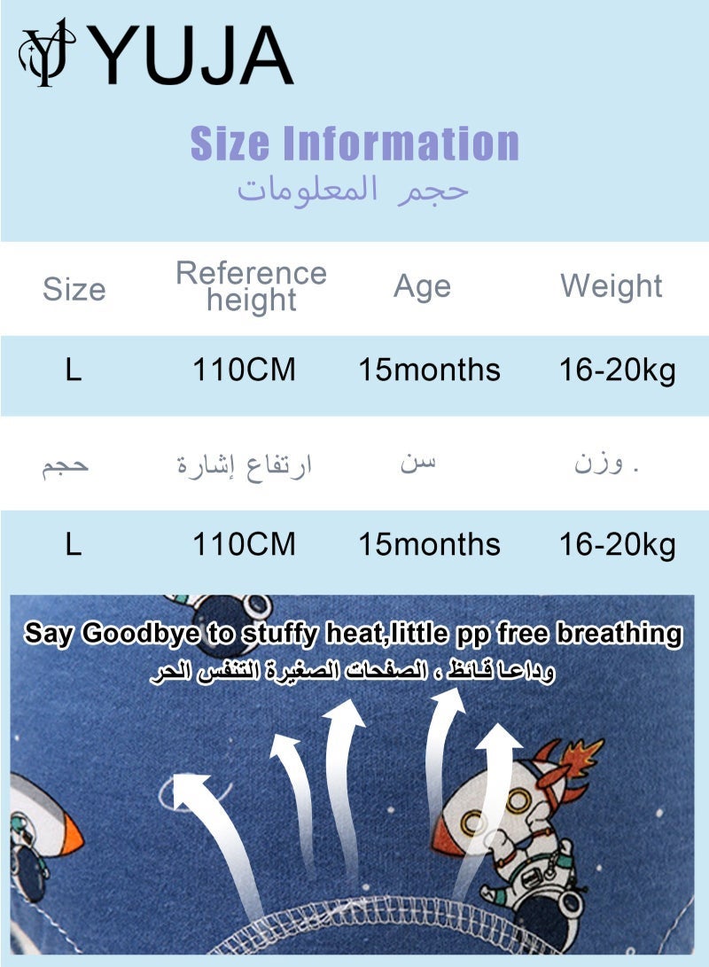 YUJA 4-Pieces Baby Potty Training Pants, Breathable Potty Training Underwear, Toddler Training Underwear for Boy and Girls, Size 100 / 110 - Image 4