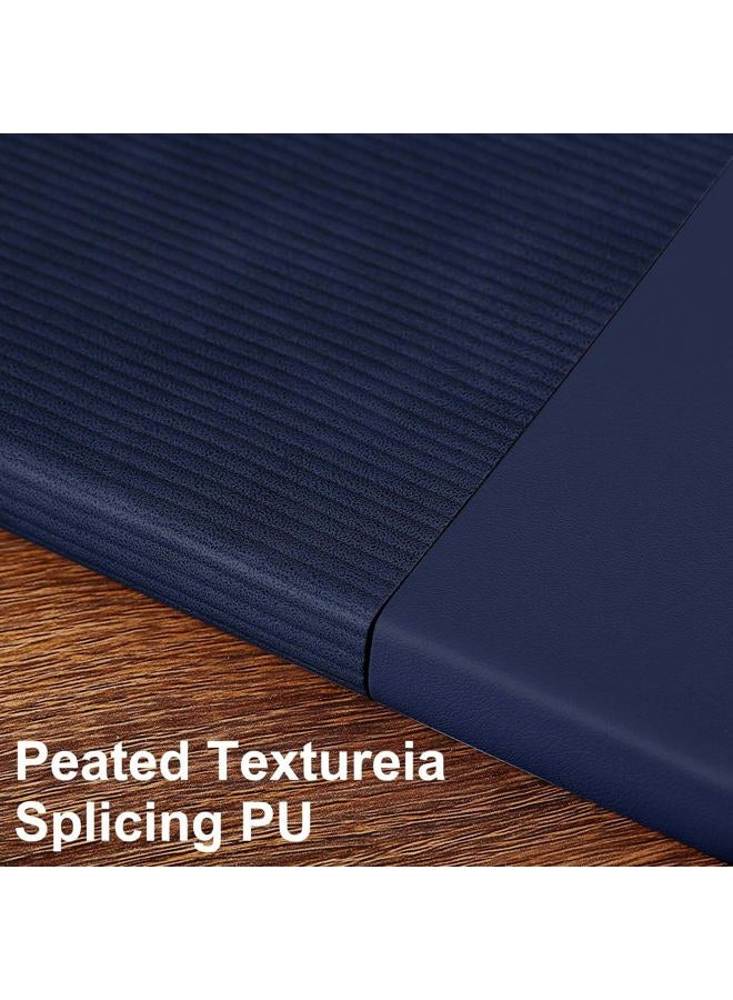 TSFPapier Lined Ruled Journal Notebook B5 80 Sheets / 160 Pages 100 GSM Thick Paper Hardcover Leather Journal Notebook for Women Men Work Office School Writing,7.2"x9.6" Dark Blue - Image 3