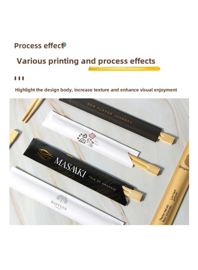 Custom Commercial Printable Logo Paper Chopsticks Set Hotel Catering Hot Pot Chopsticks Set Printing-Color:(single Piece Set) Coated Paper (excluding Chopsticks) - Image 4