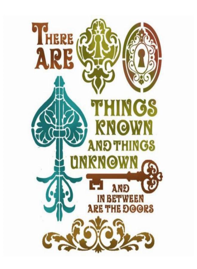 STAMPERIA Stencil A4 Ancient Keys And Writing