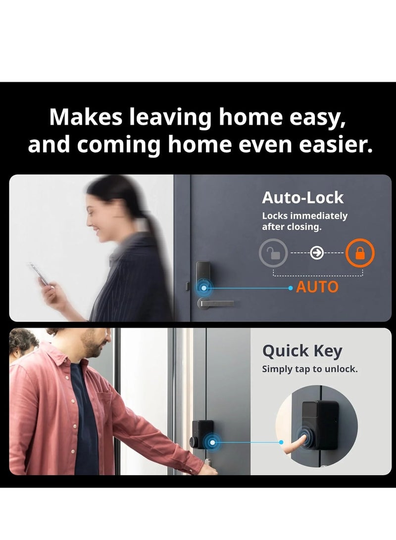 SwitchBot Smart Lock Pro, Keyless Entry Door Lock, Smart Door Lock Front Door, Electronic Smart Deadbolt, Fits Your Existing Deadbolt in Minutes, Add SwitchBot Hub2 to Support Matter, Alexa and Google - Image 4