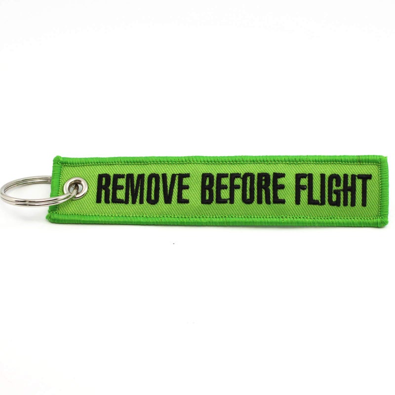 Rotary13B1 - Remove Before Flight Keychain - Lime Green - Image 2