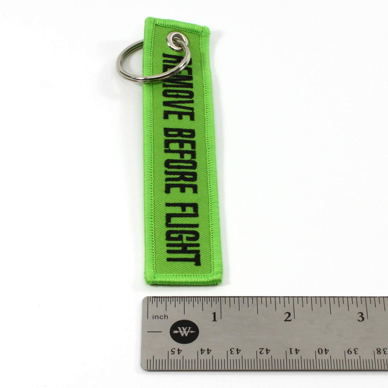 Rotary13B1 - Remove Before Flight Keychain - Lime Green - Image 5