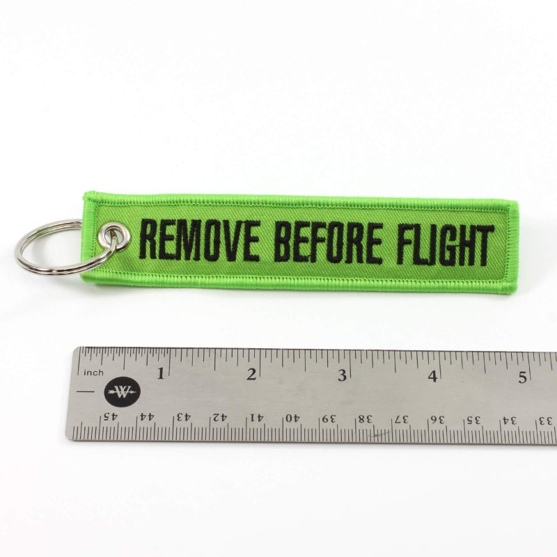 Rotary13B1 - Remove Before Flight Keychain - Lime Green - Image 4