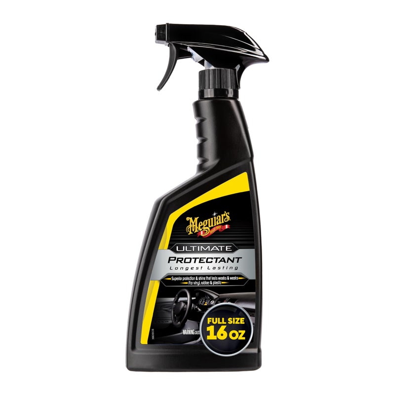 Meguiar's Ultimate Protectant, Exterior & Car Interior Protectant with UV Clear Coat Technology, Non-Greasy Formula for Shining and Protecting Vinyl, Rubber, and Plastic, 15.2 Oz Spray Bottle - Image 1