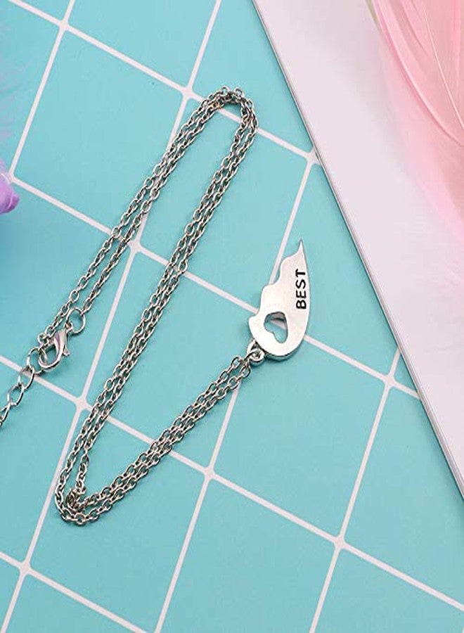 Sisadodo BFF Friendship Necklace for 2 - Best Friend Necklaces BFF Gifts for 2 Matching Heart Best Friends Forever Pendant Necklaces Set¡ - Image 5