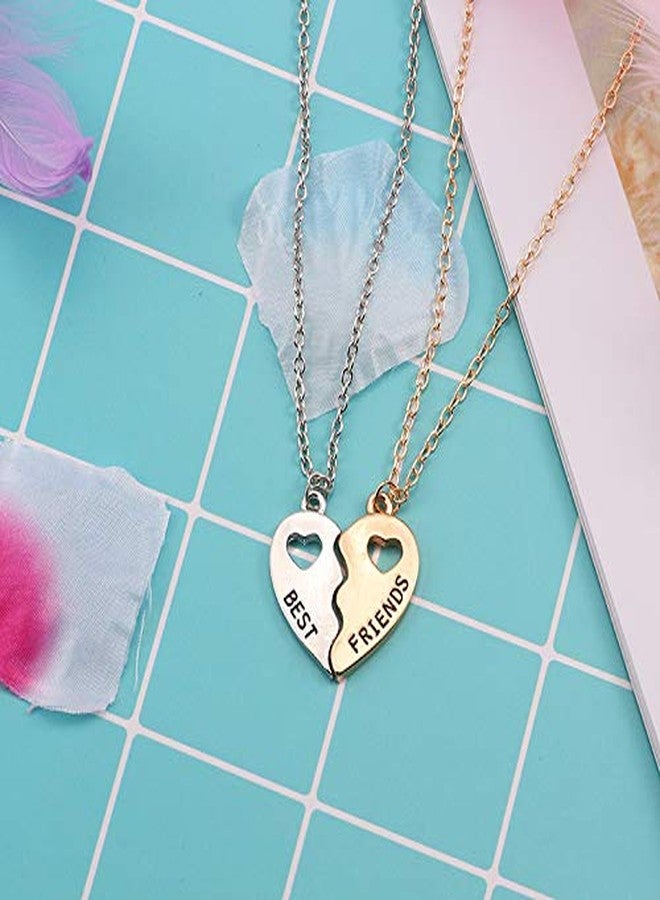 Sisadodo BFF Friendship Necklace for 2 - Best Friend Necklaces BFF Gifts for 2 Matching Heart Best Friends Forever Pendant Necklaces Set¡ - Image 3