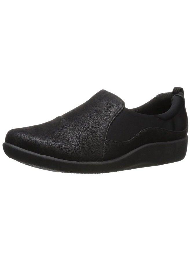 Women's Sillian Paz Slip-On Loafer, Black Synthetic Nubuck, 37.5 EU